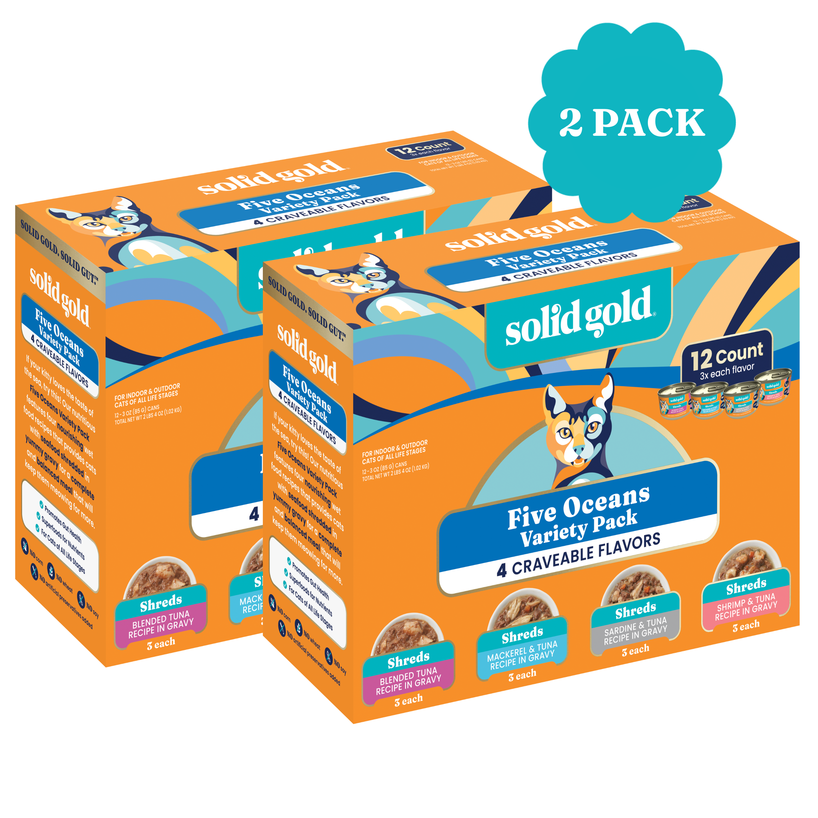 Five Oceans™ Wet Food Variety Pack for Cats - 12 Pack