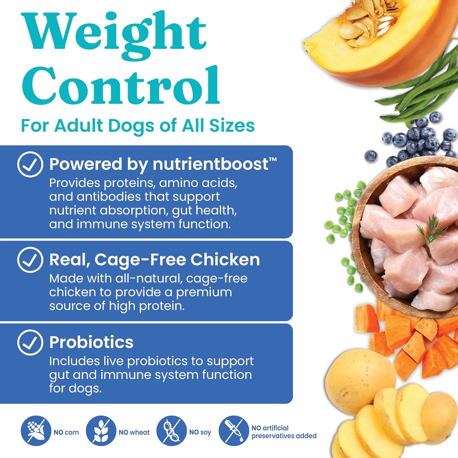 Nutrientboost™ Fit and Fabulous™ Chicken Dry Food for Adult Dogs