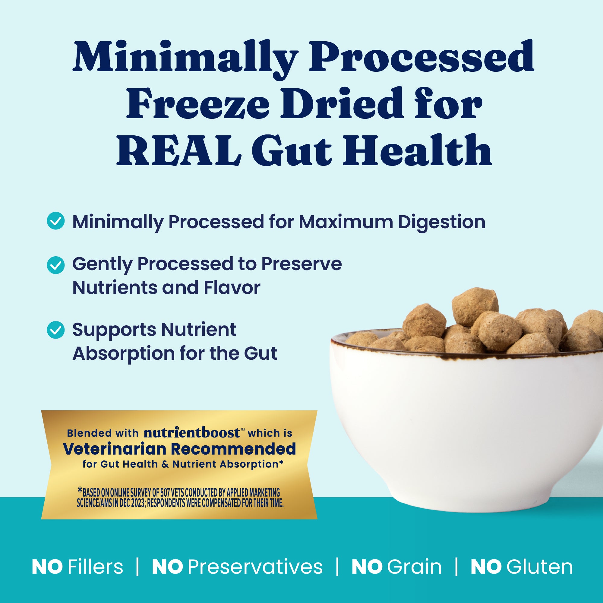 Nutrientboost™ Freeze Dried Raw Bacon Meal Topper for Dogs