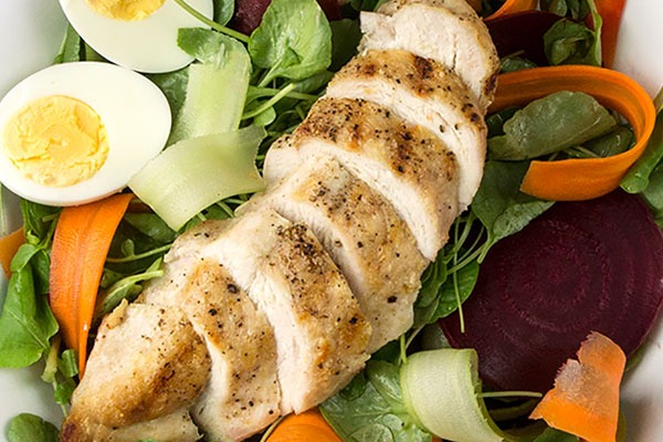 Grilled Chicken & Watercress Salad with Soy-Sesame Vinaigrette: A Recipe Inspired by Solid Gold