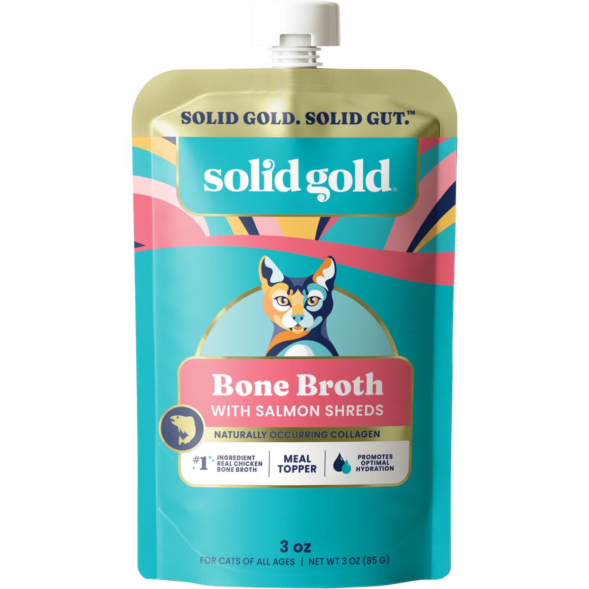 Bone Broth Salmon Meal Topper for Cats