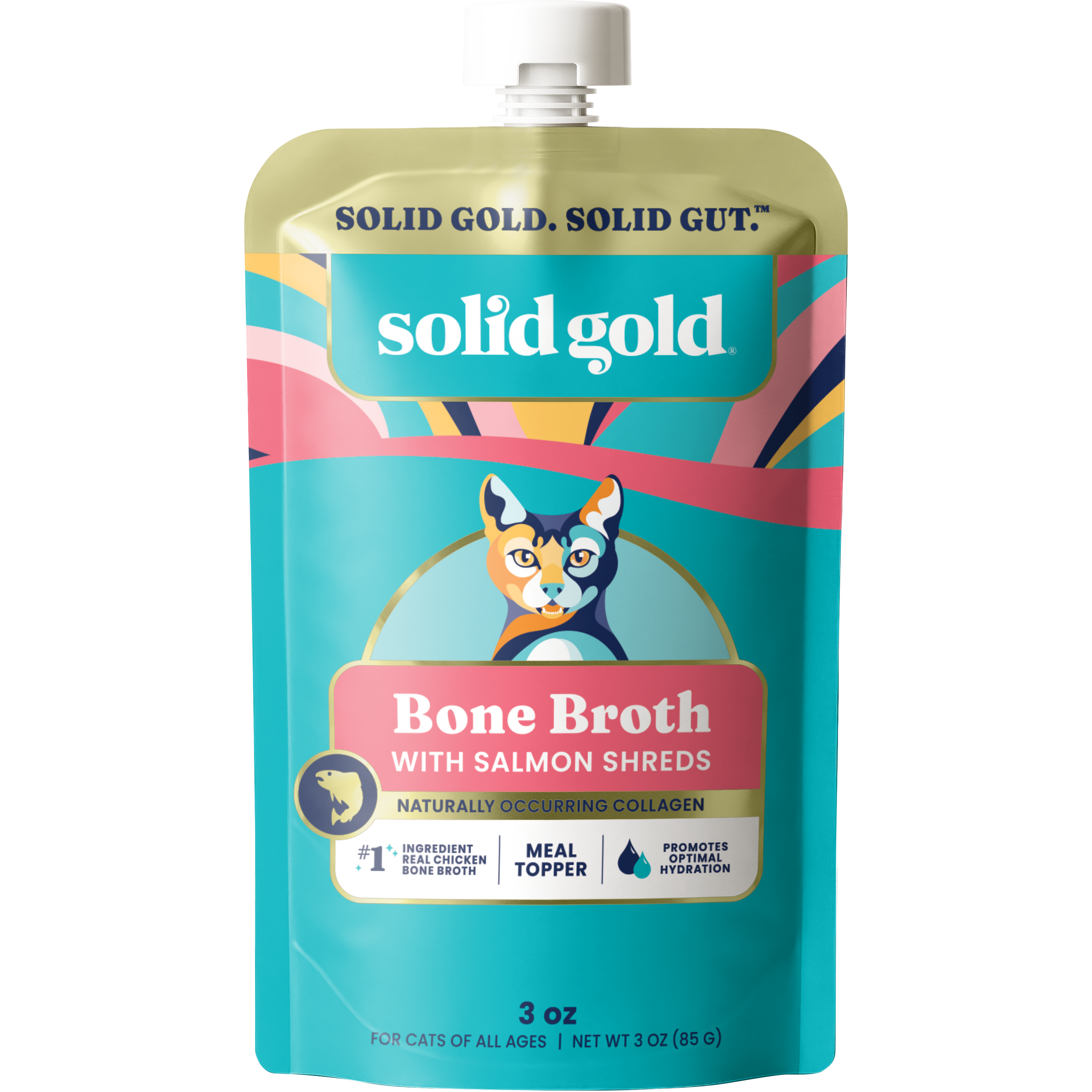 Bone Broth Salmon Meal Topper for Cats
