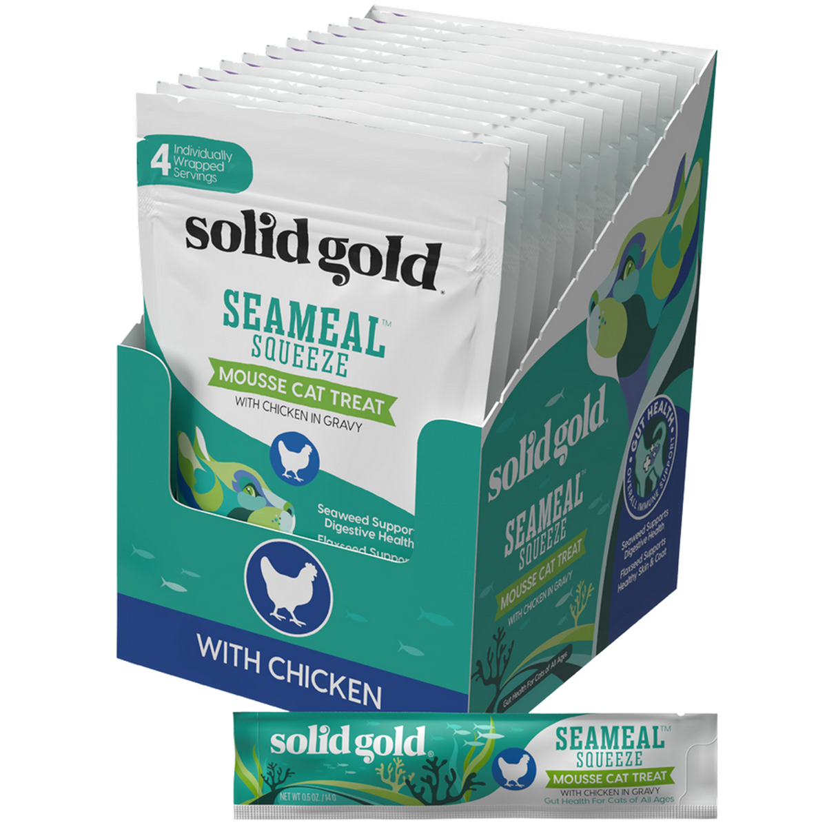 SeaMeal™ Squeeze Chicken Flavor Mousse Treat for Cats
