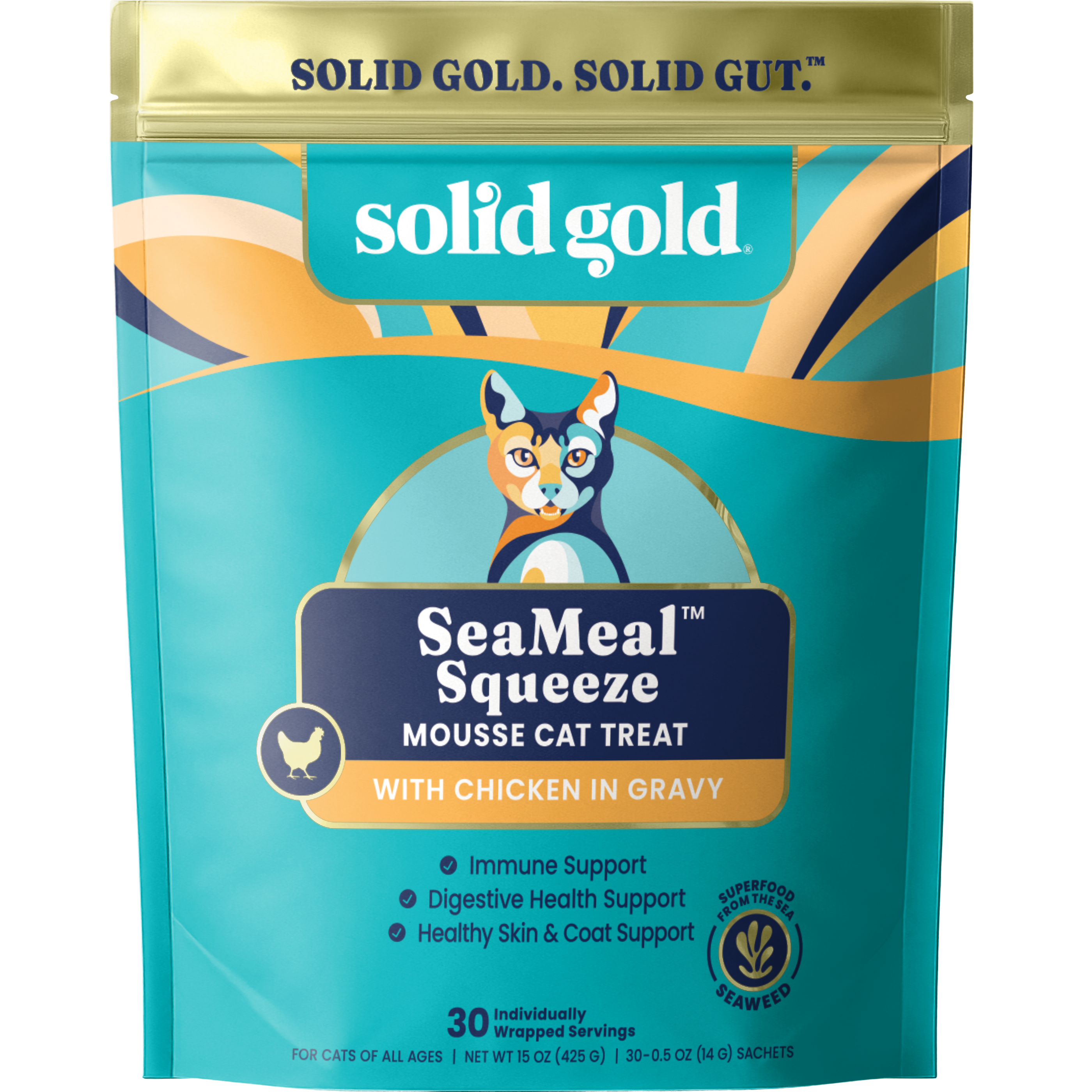 SeaMeal™ Squeeze Chicken Flavor Mousse Treat for Cats