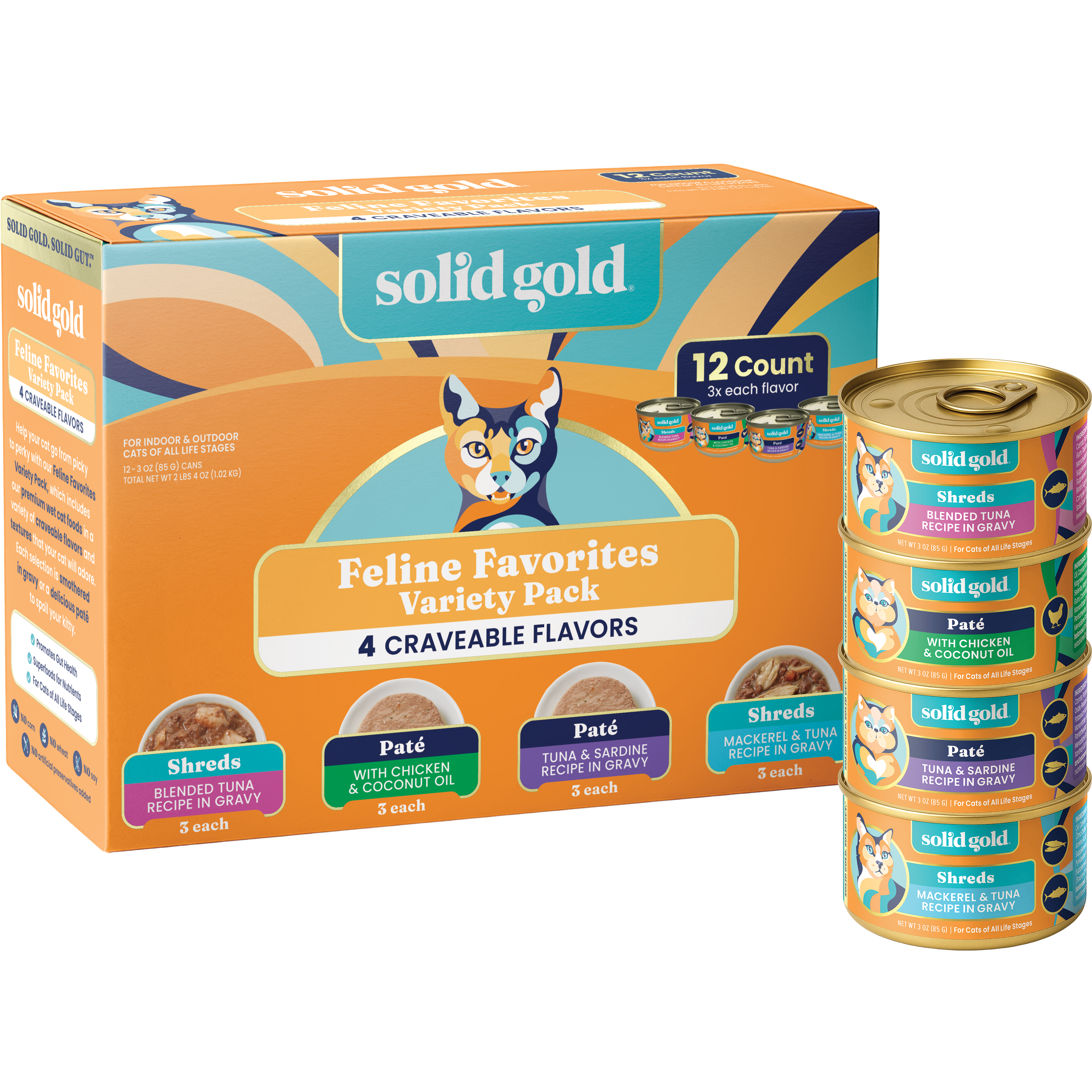 wet cat food with proper levels of taurine and l-carnitine Variety / 3 oz (12 Pack)