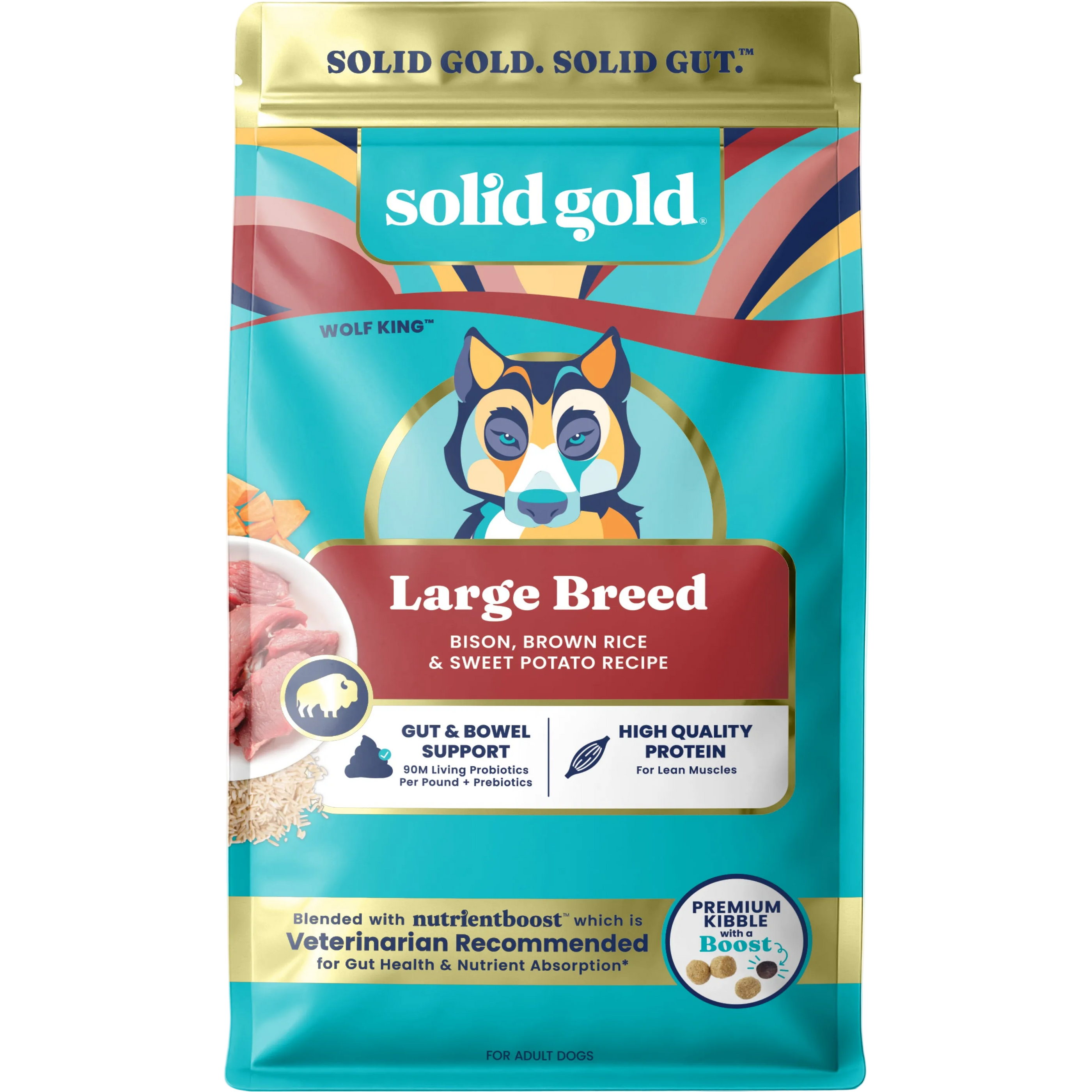 Solid Gold Nutrientboost Wolf King Bison Dry Dog Food, 22 lbs