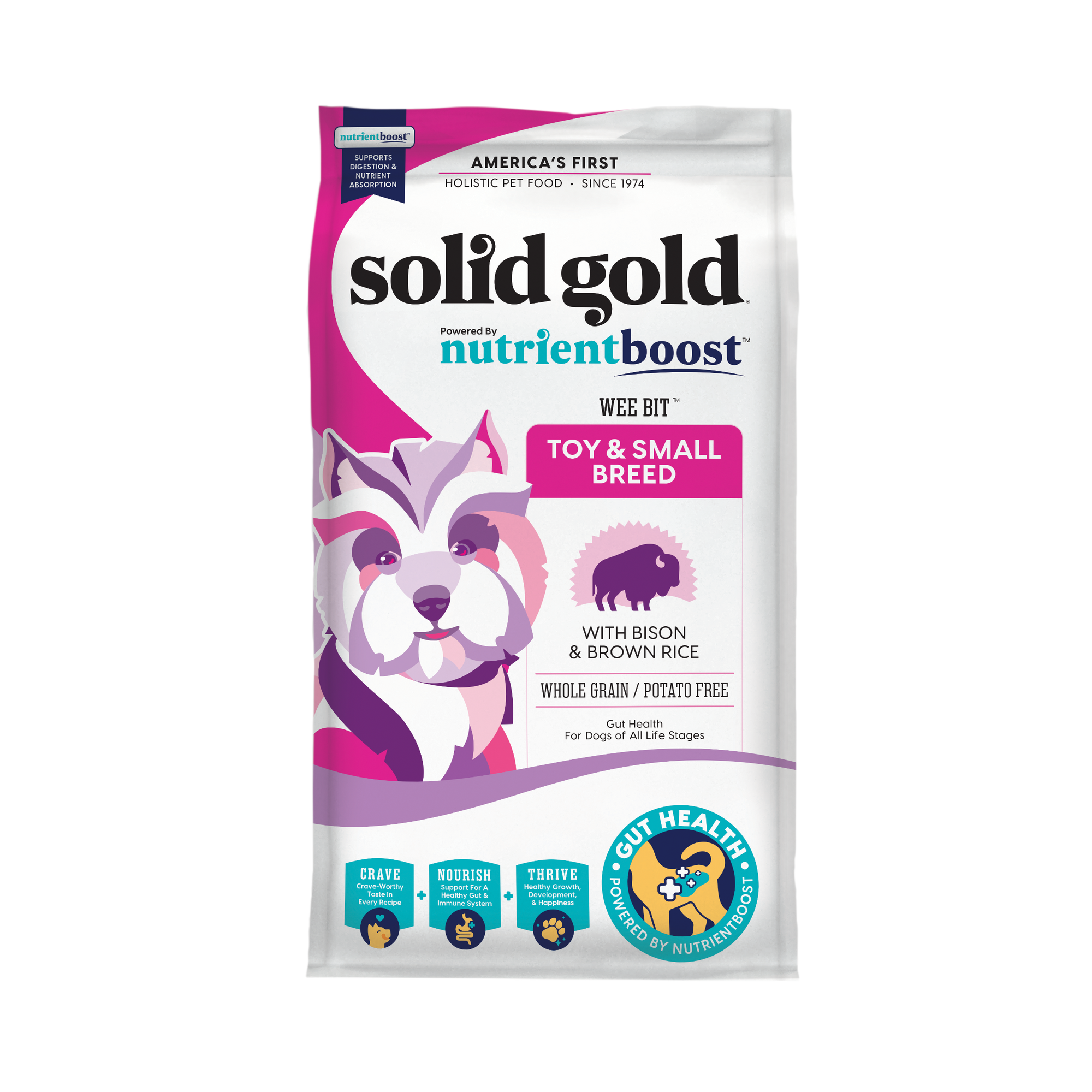 Nutrientboost™ Wee Bit™ Bison Dry Food for Dogs | Solid Gold