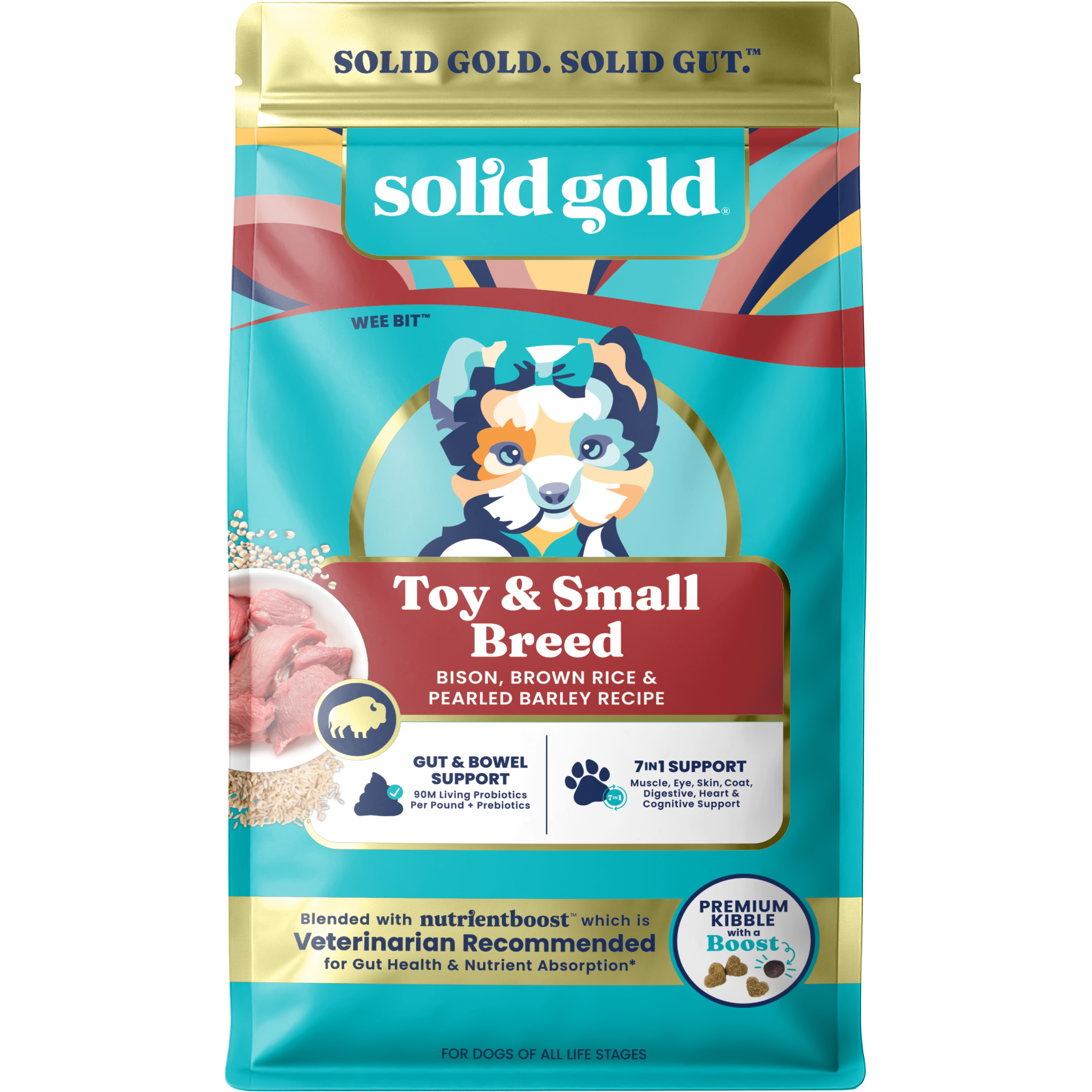 Solid Gold Nutrientboost Wee Bit Bison & Brown Rice Small Breed Dry Dog Food