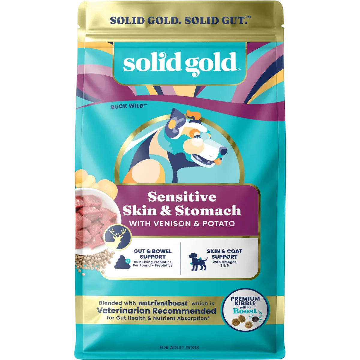Nutrientboost™ Buck Wild™ Sensitive Stomach Dry Food for Adult Dogs