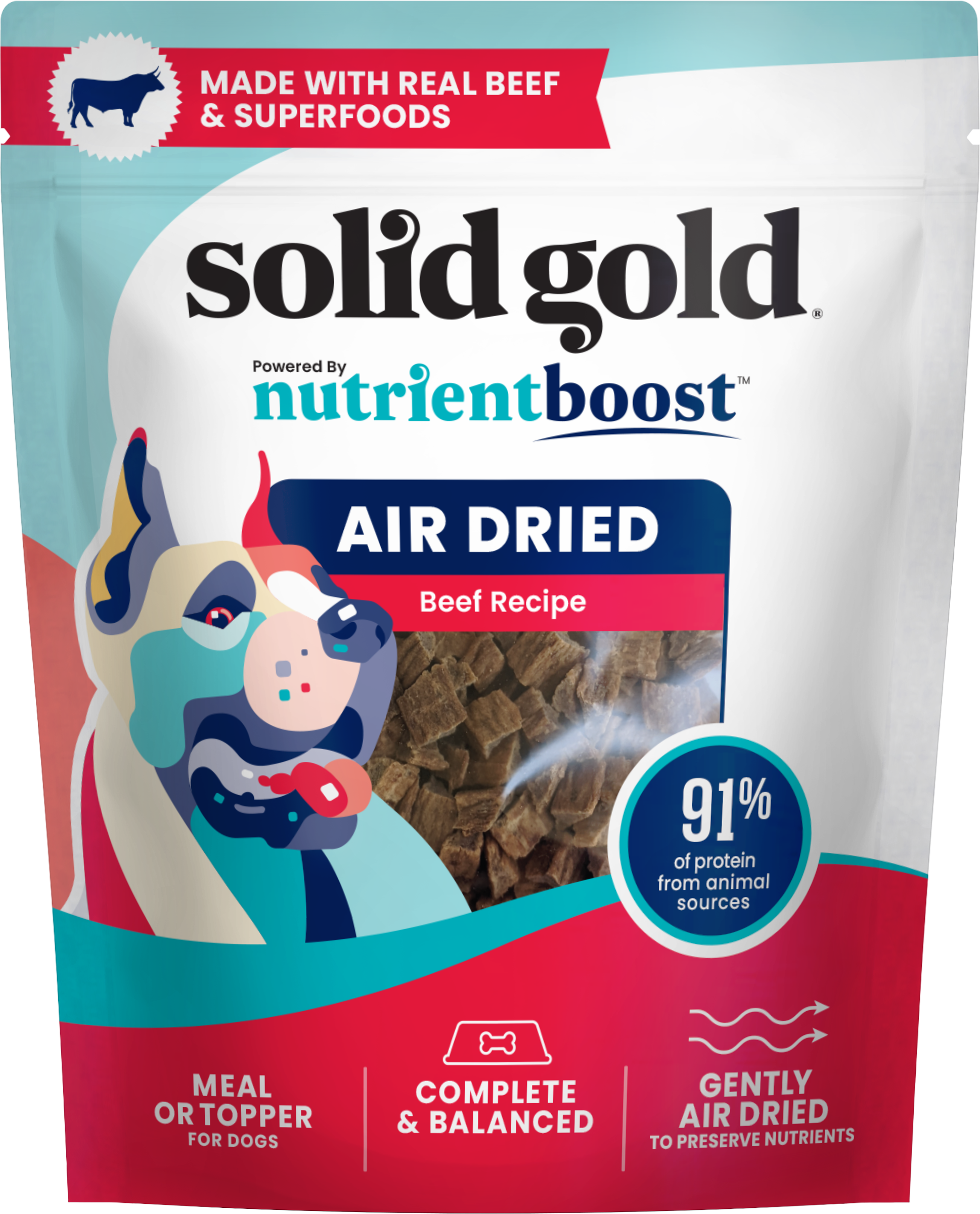 Nutrientboost Air Dried Topper & Meal Beef for Dogs