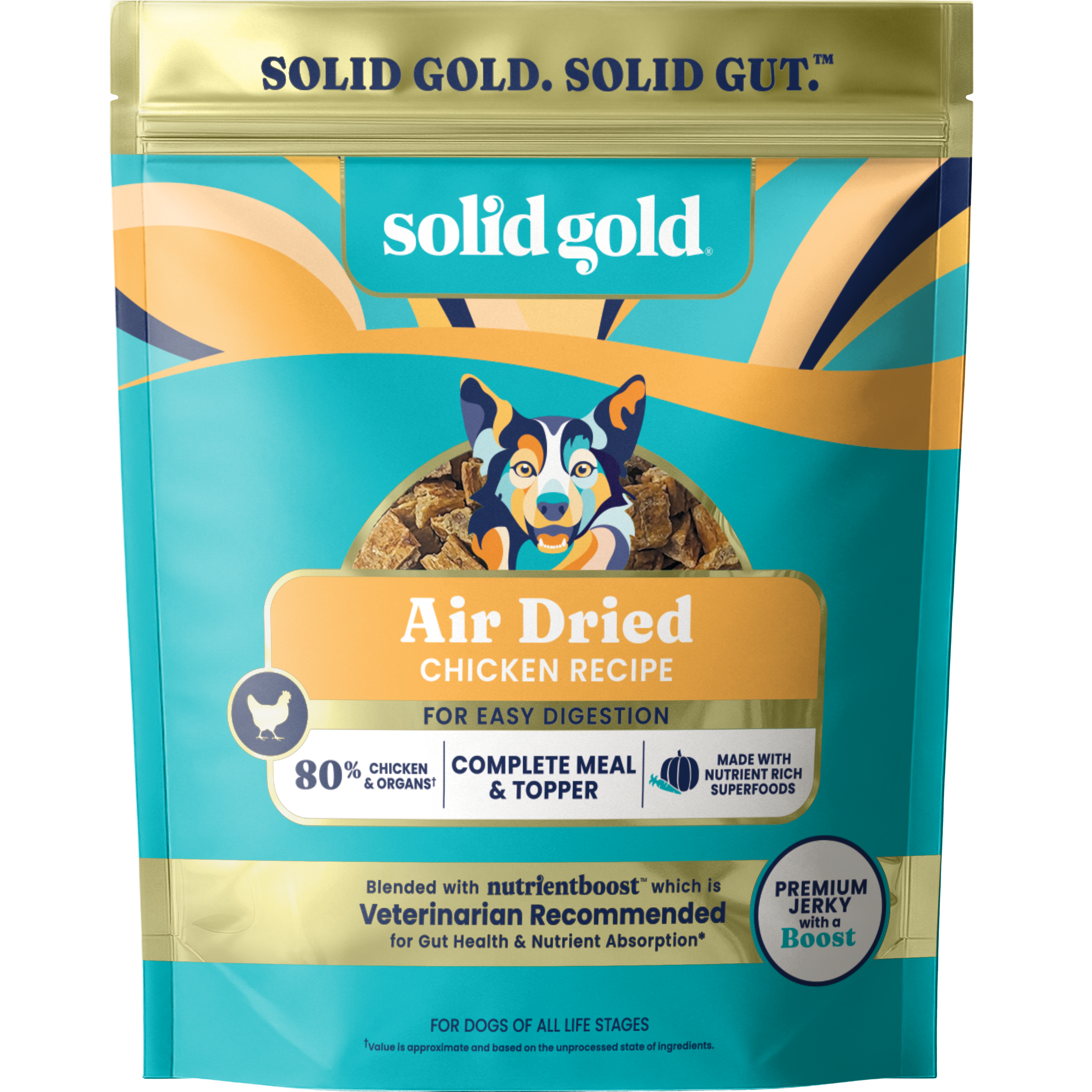 Solid Gold Nutrientboost Chicken Air Dried Topper or Meal