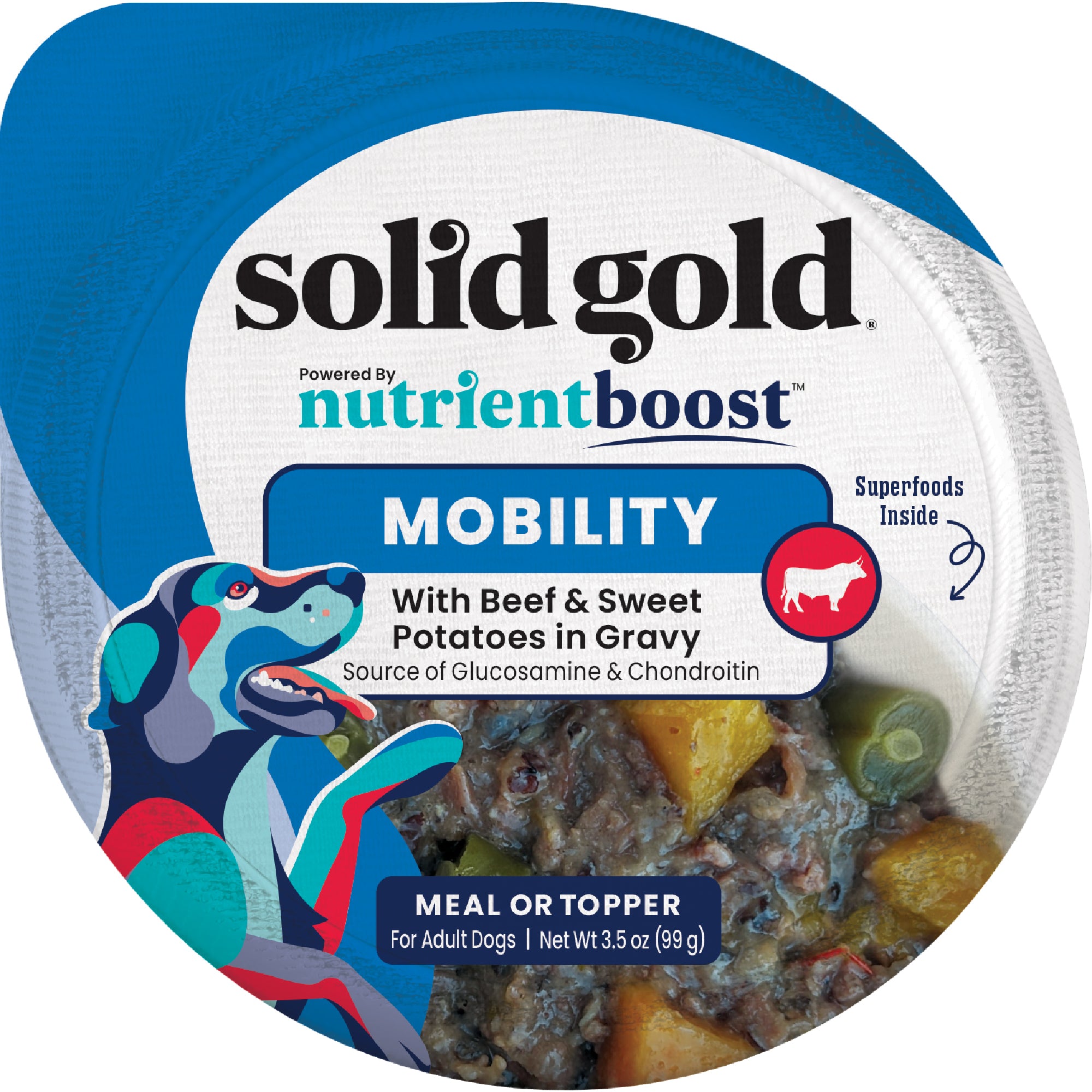 Solid Gold Nutrientboost Mobility Beef & Vegetables Wet Topper