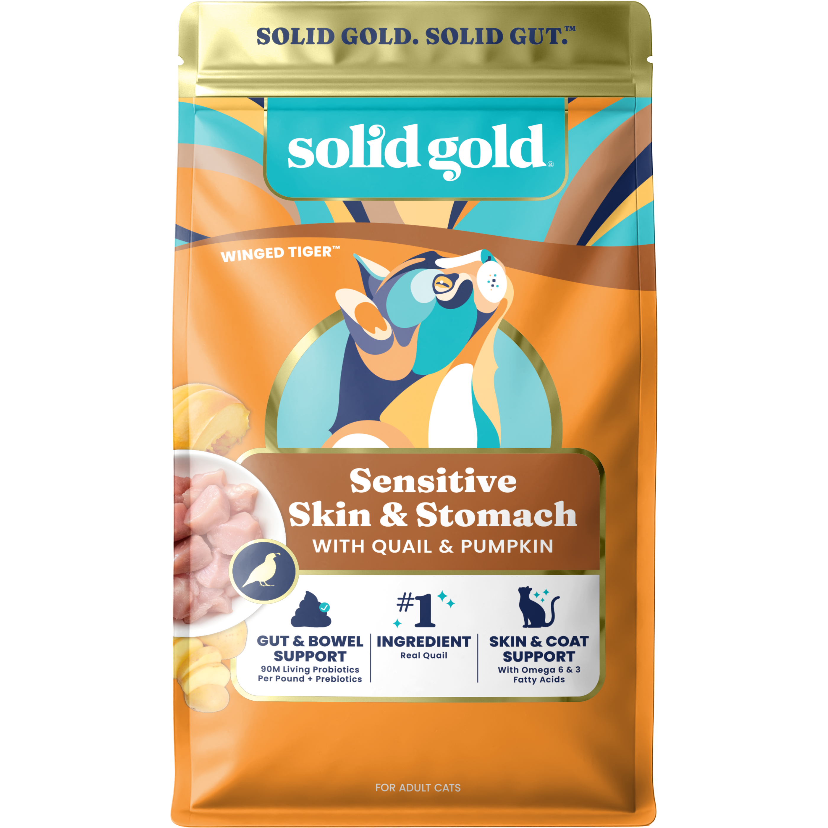 Solid Gold Winged Tiger Sensitive Stomach Quail Dry Cat Food