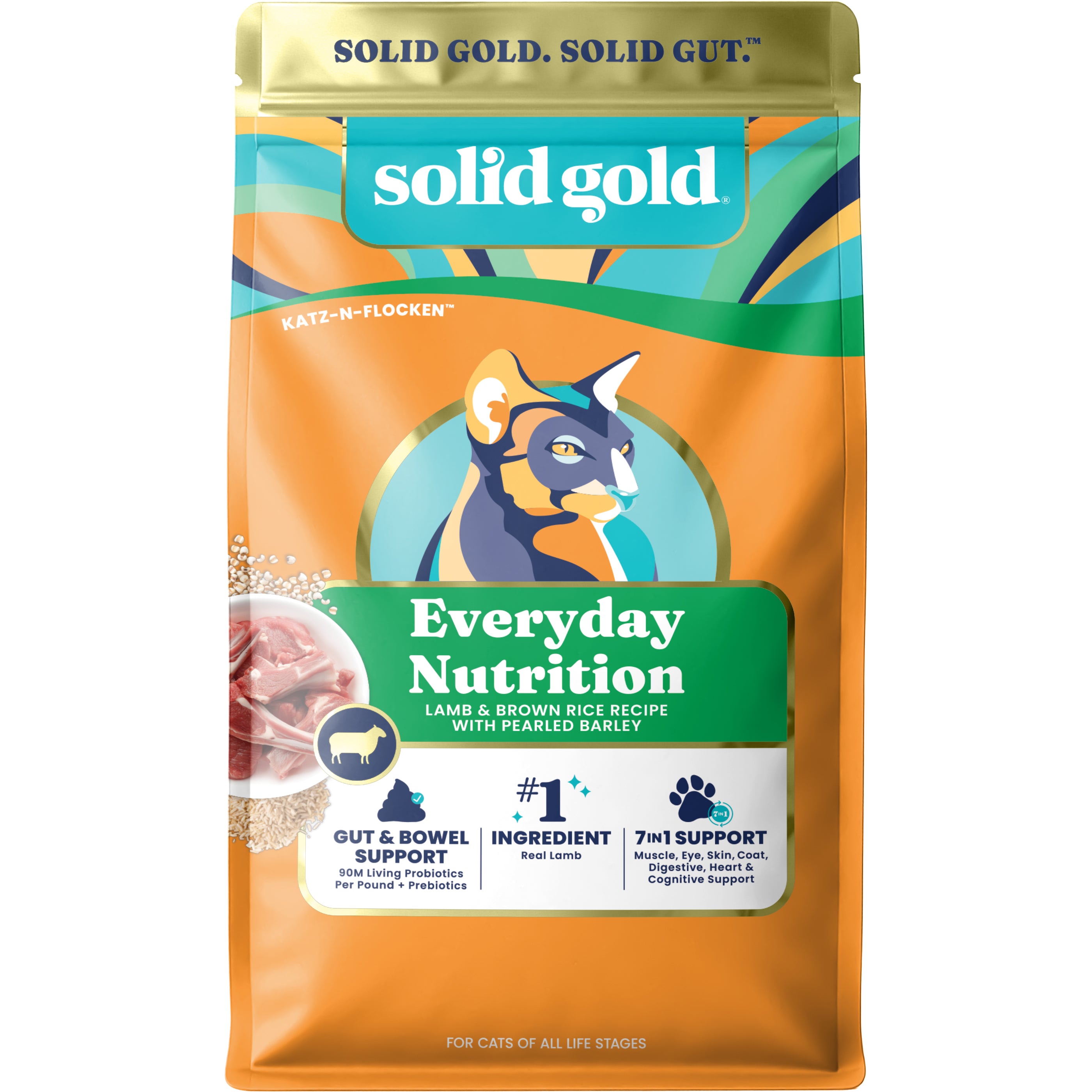 Solid Gold Katz-N-Flocken Lamb & Brown Rice Dry Cat Food
