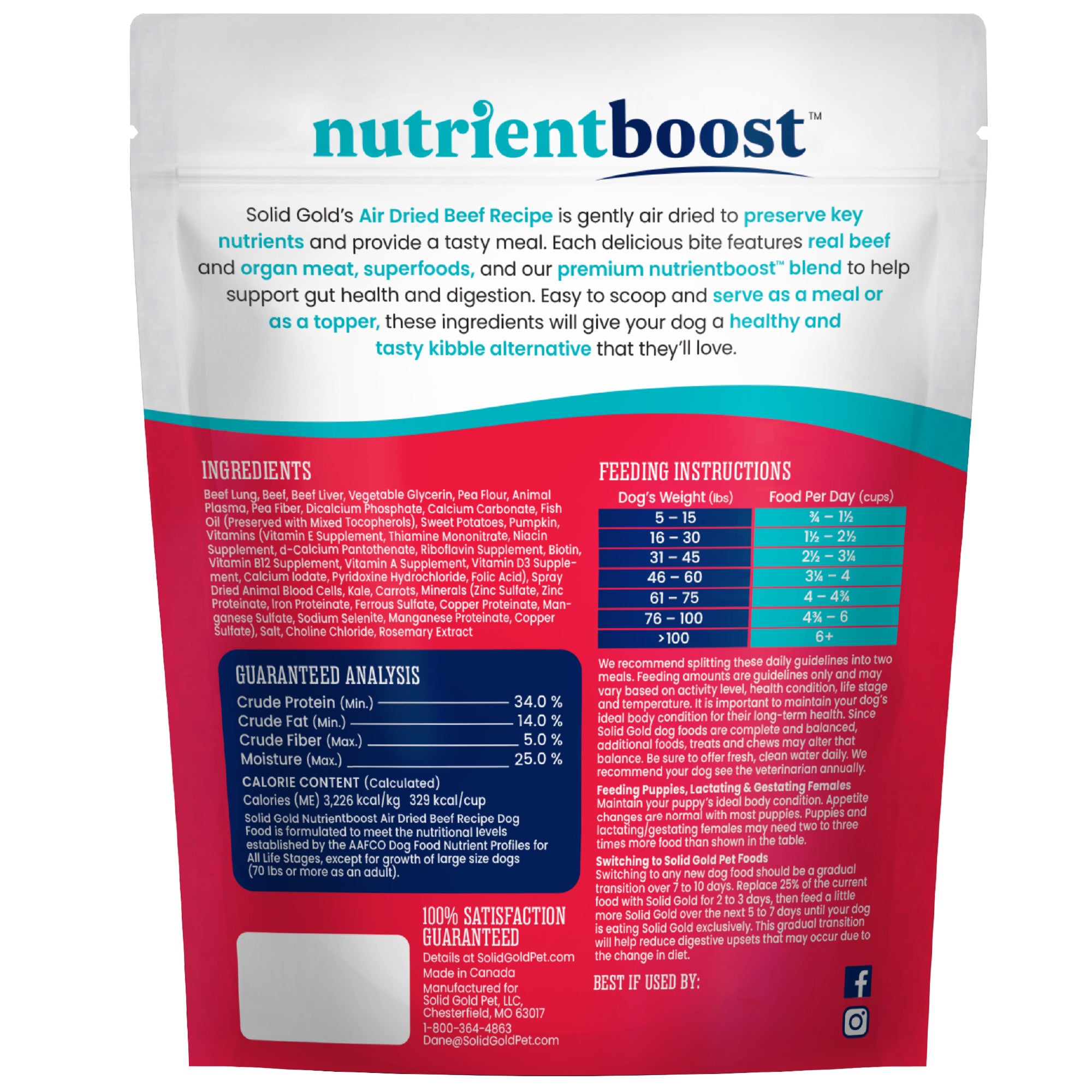 Nutrientboost™ Beef Air Dried Topper or Meal for Dogs