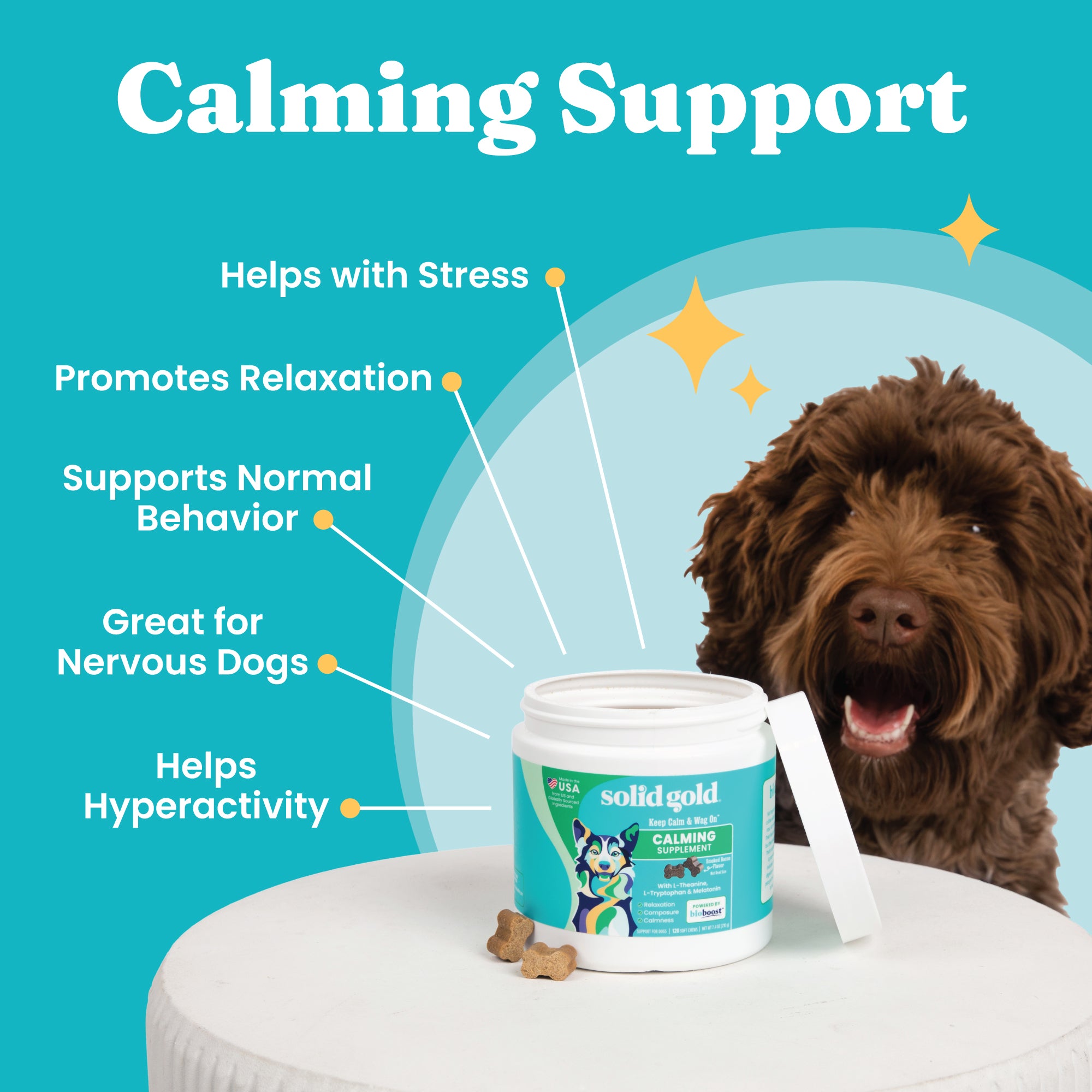 Keep Calm and Wag On™ Calming Bacon Chews for Dogs