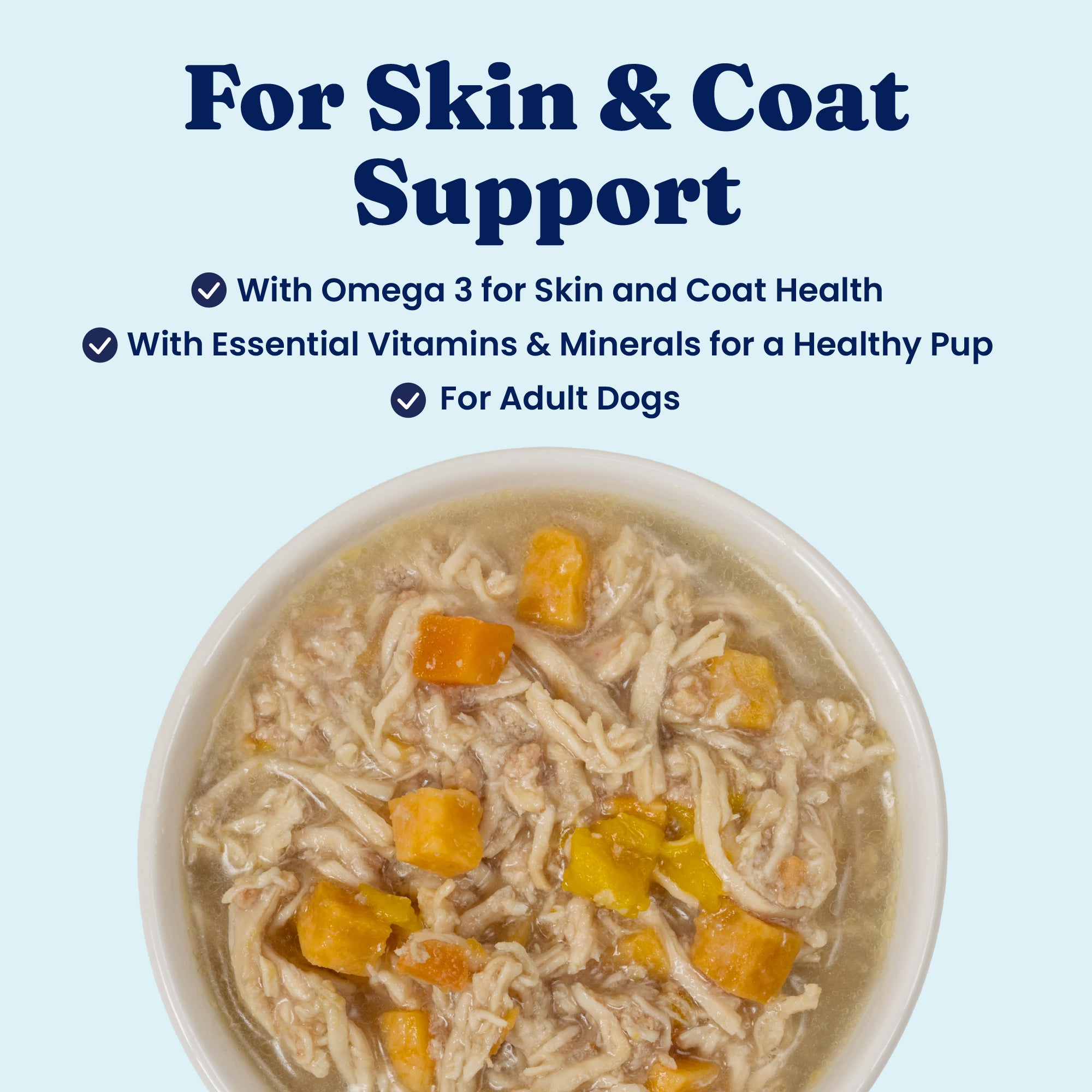 Skin and Coat Meal or Topper Wet Food for Adult Dogs