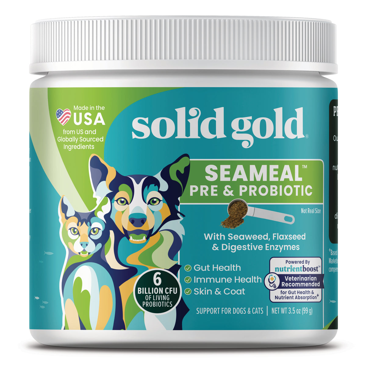 Solid Gold Nutrientboost Seameal Pre & Probiotic Powder Supplement