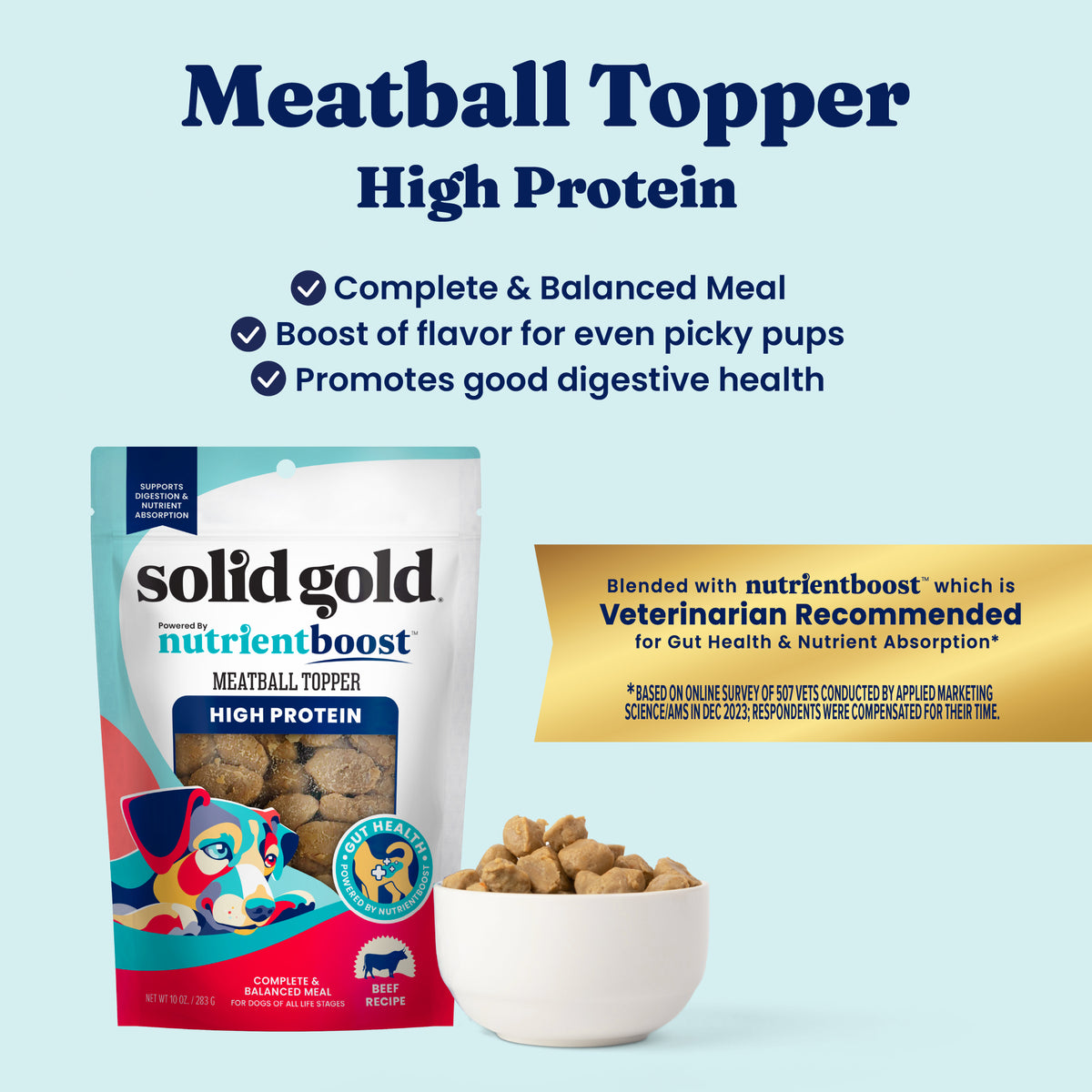 Beef Meatball Topper for Picky Dogs