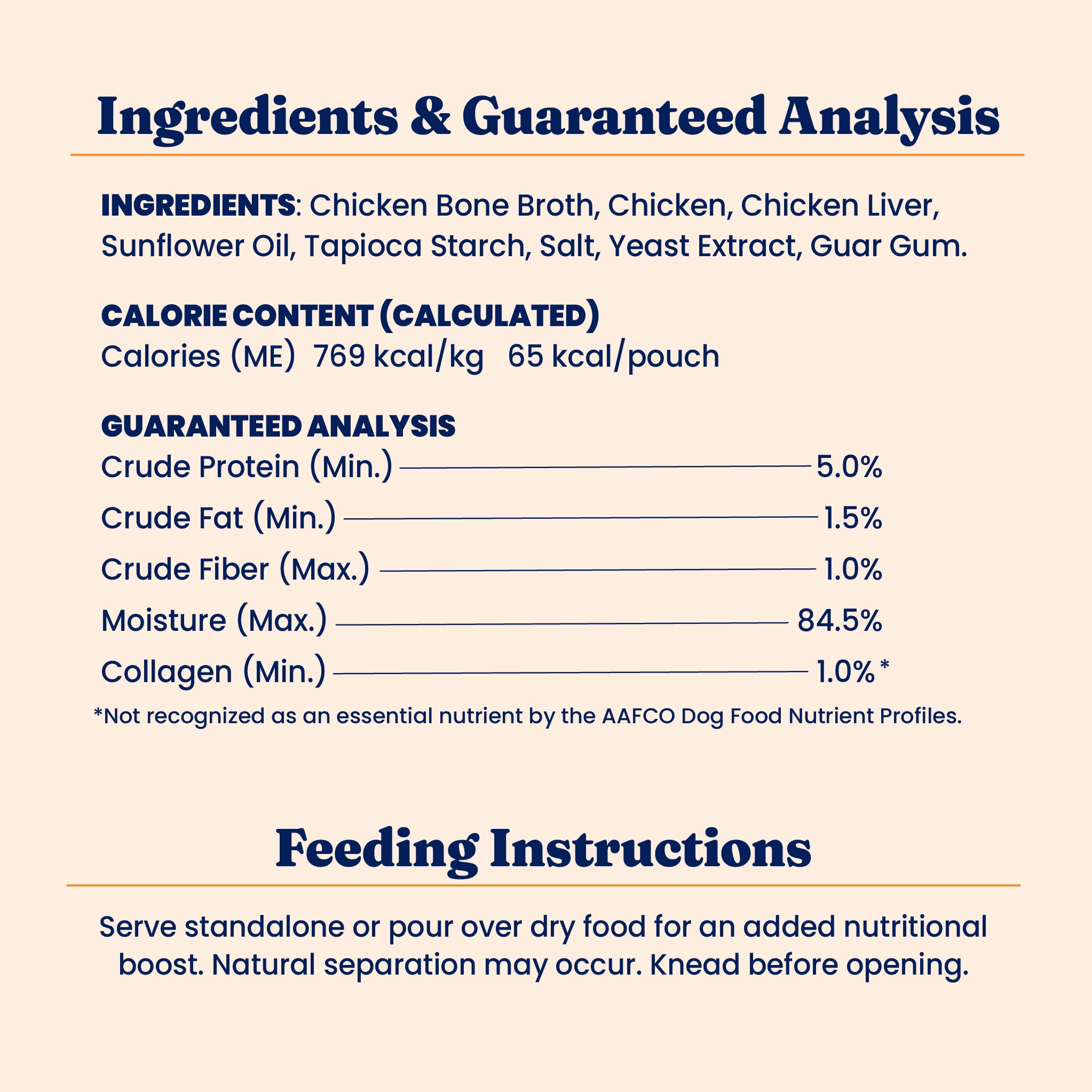 Chicken Bone Broth Meal Topper for Cats