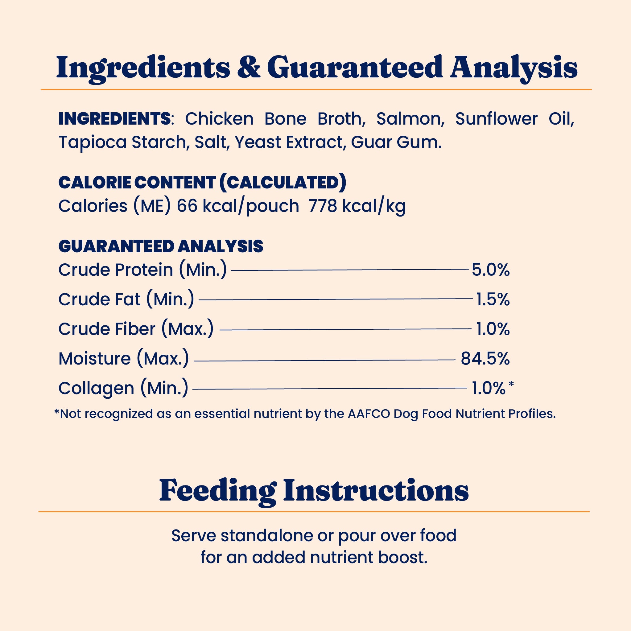Bone Broth Salmon Meal Topper for Cats