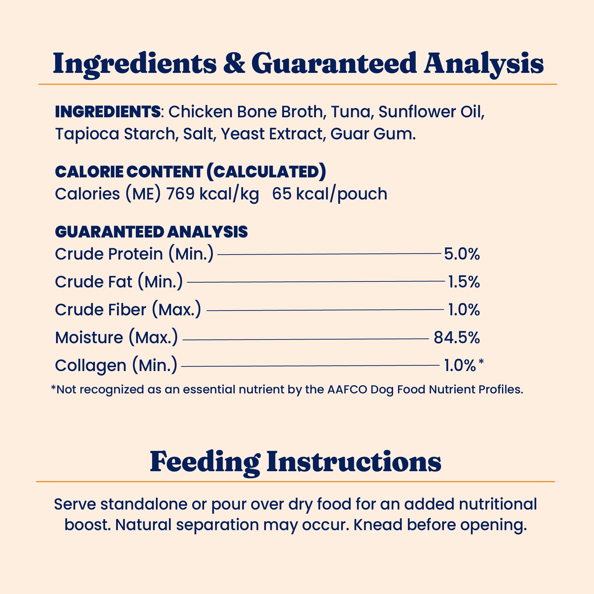 Bone Broth Tuna Meal Topper for Cats