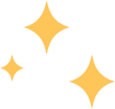three yellow diamond-shaped stars on a white background